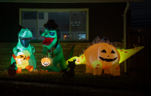 Inflatable dinosaur Halloween decorations