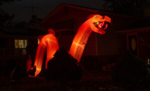 Inflatable snake decoration for Halloween